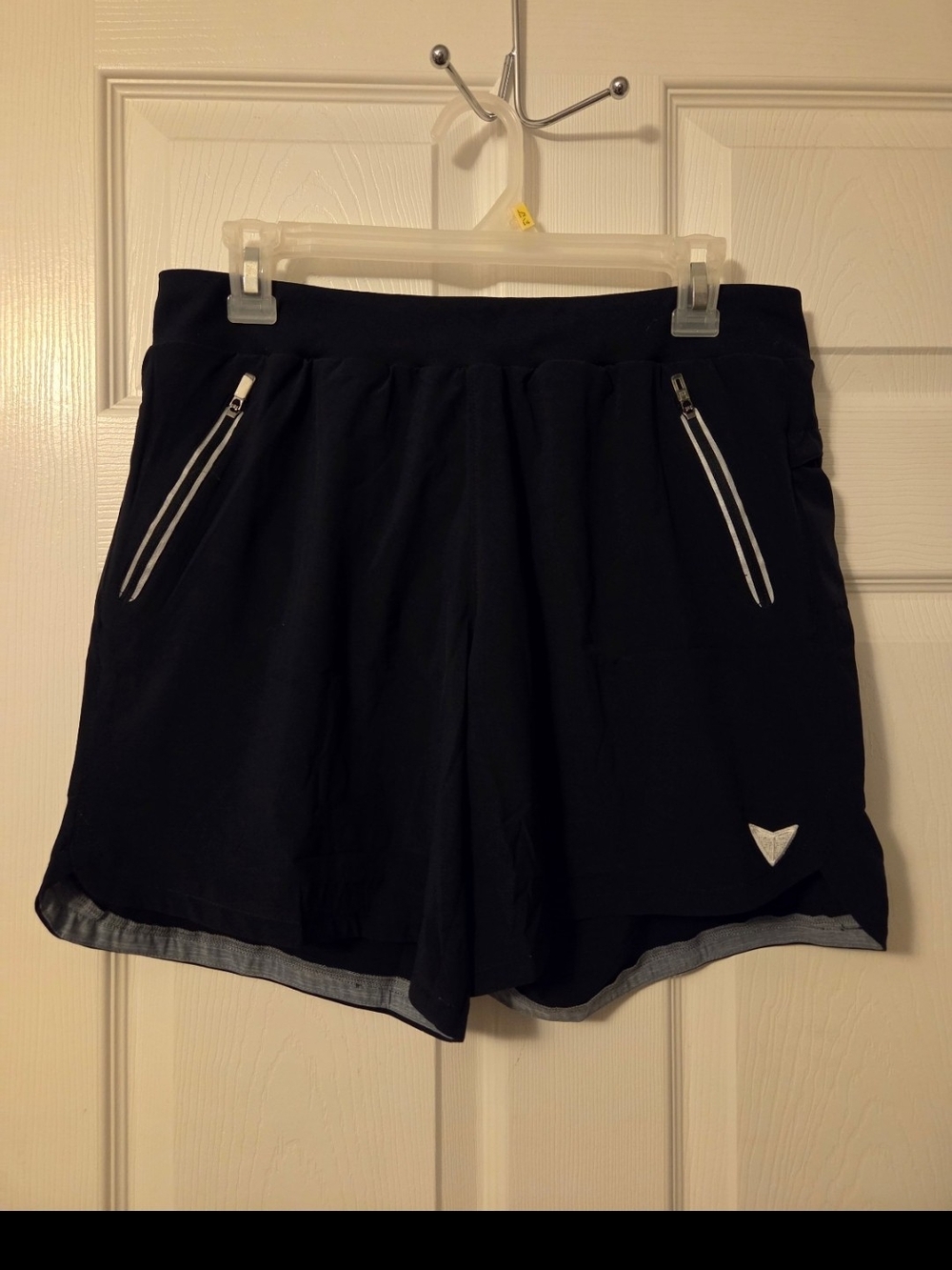Korsa Black Women's Active Shorts with Zip Pockets